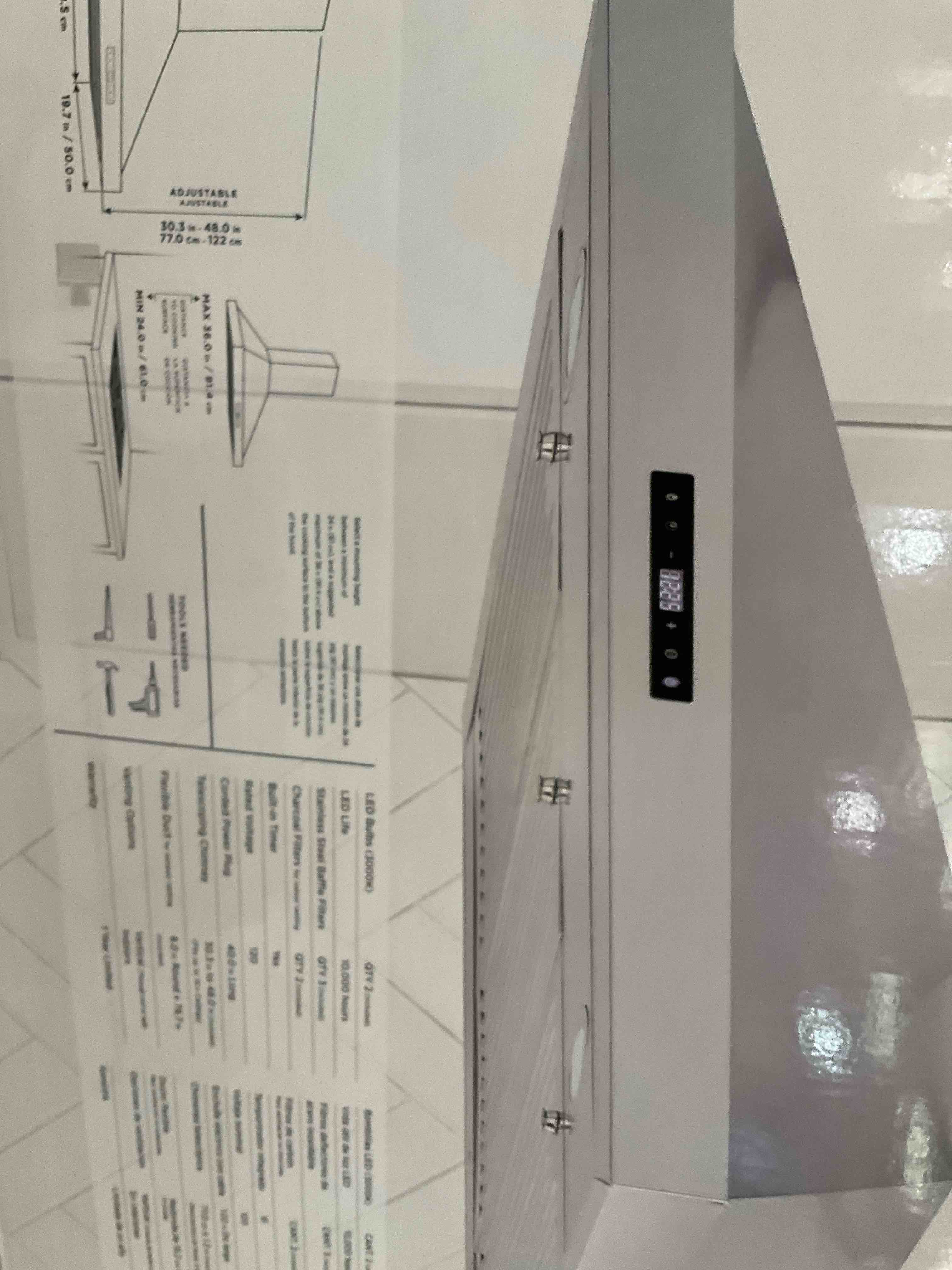 OPEN BOX Like New Vissani Range Hood 36 in. Convertible Wall Mount