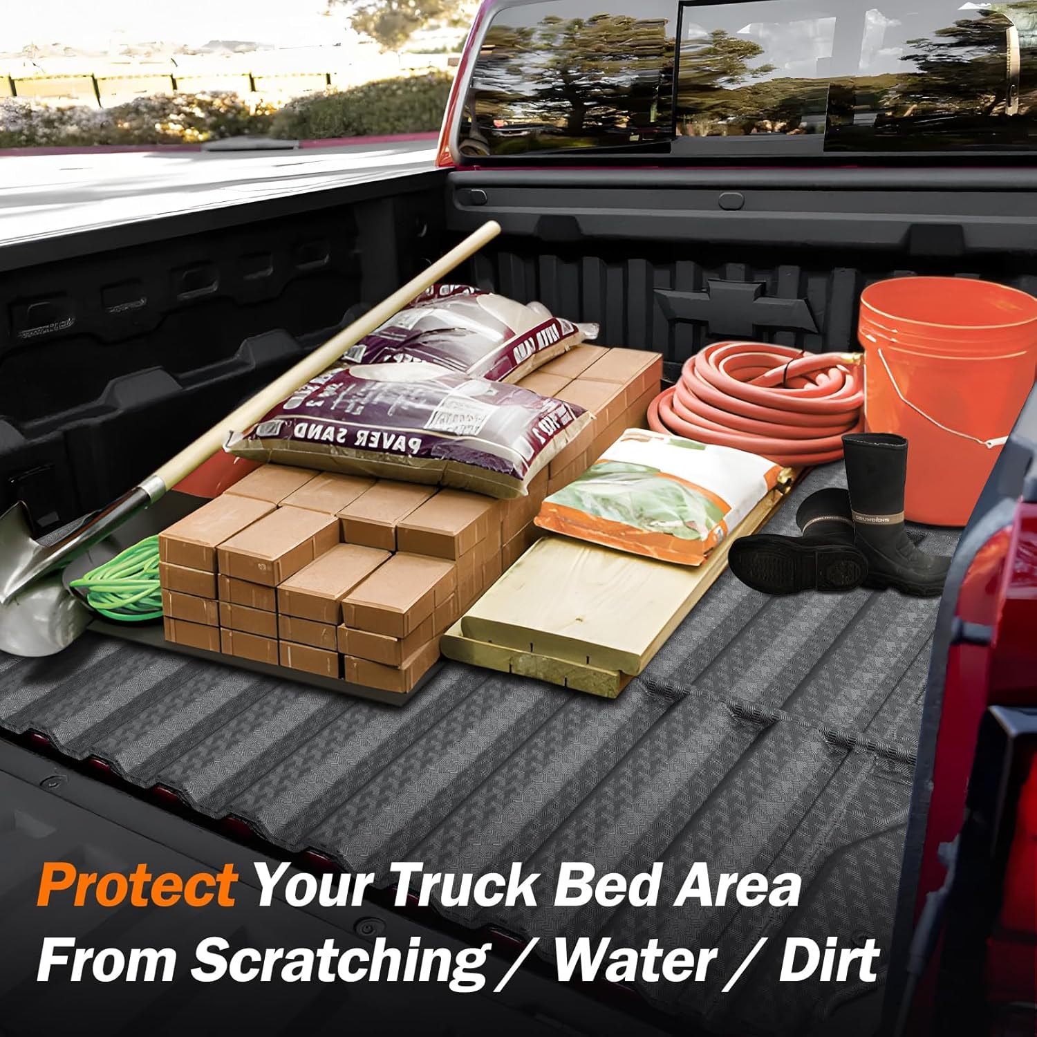 KUST Truck Bed Mat for 2023 2024 2025 2026 Chevy/Chevrolet Colorado/GMC Canyon, 5FT Bed Liner All Weather Protection TPE Rubber High Edge Heavy Duty — photo 8