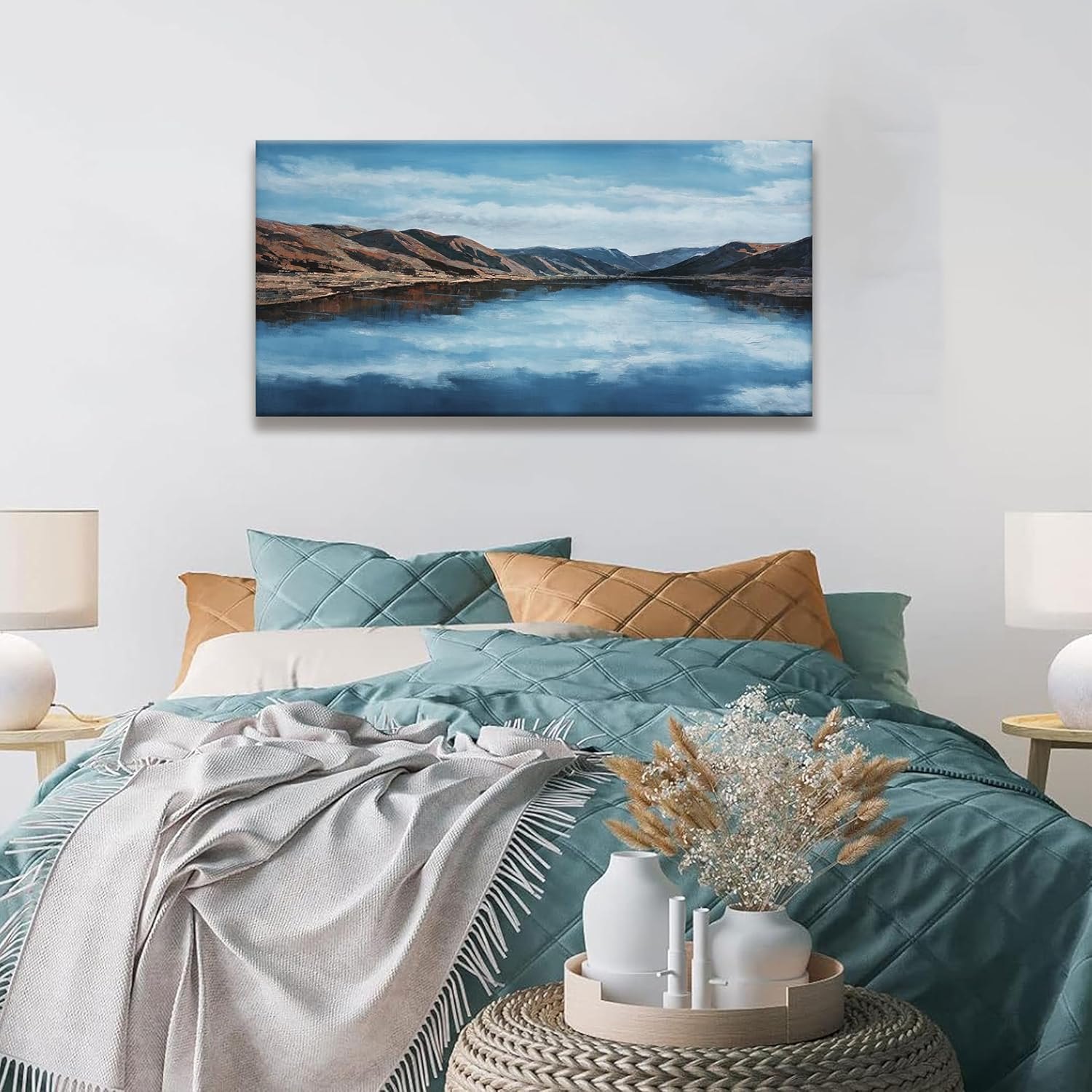 Tsomzxng Canvas Wall Art Decor Moraine Lake And Mountain Wall Art — photo 2
