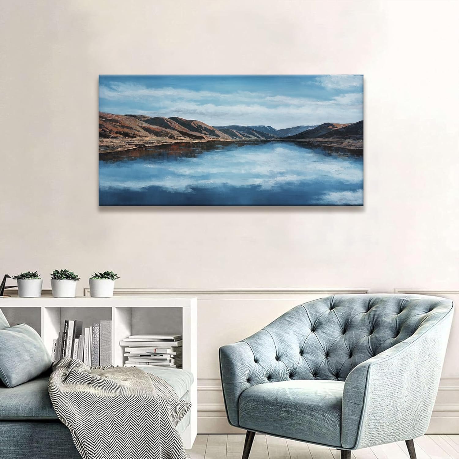 Tsomzxng Canvas Wall Art Decor Moraine Lake And Mountain Wall Art — photo 3