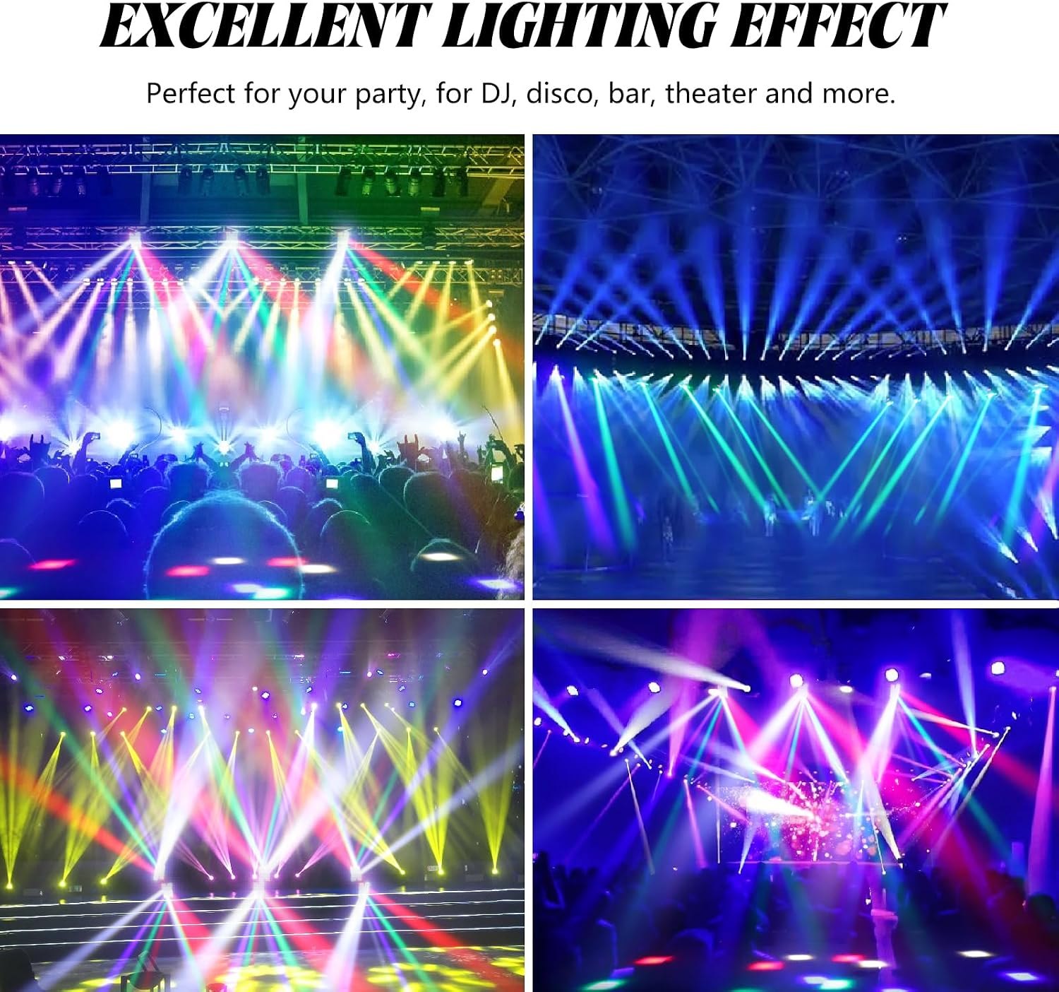 Mini Spider Moving Head Light 8x5W Beam LED Stage Lights RGBW Sound Activated DMX-512 Control for DJ Party Bar Disco Show Wedding Event Stage Lighting PM — photo 3