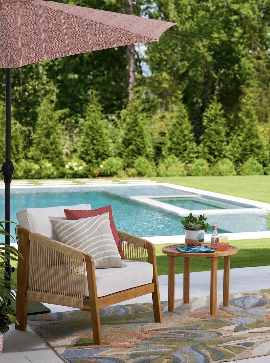Boho 2 Piece Patio Conversation Set with Off- white Cushions PM — photo 2