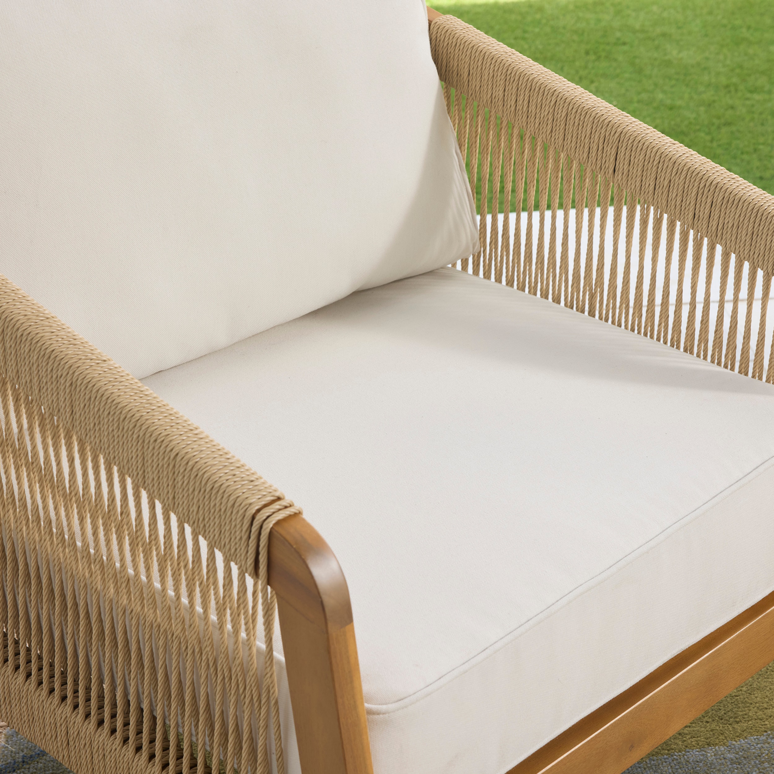 Boho 2 Piece Patio Conversation Set with Off- white Cushions PM — photo 9