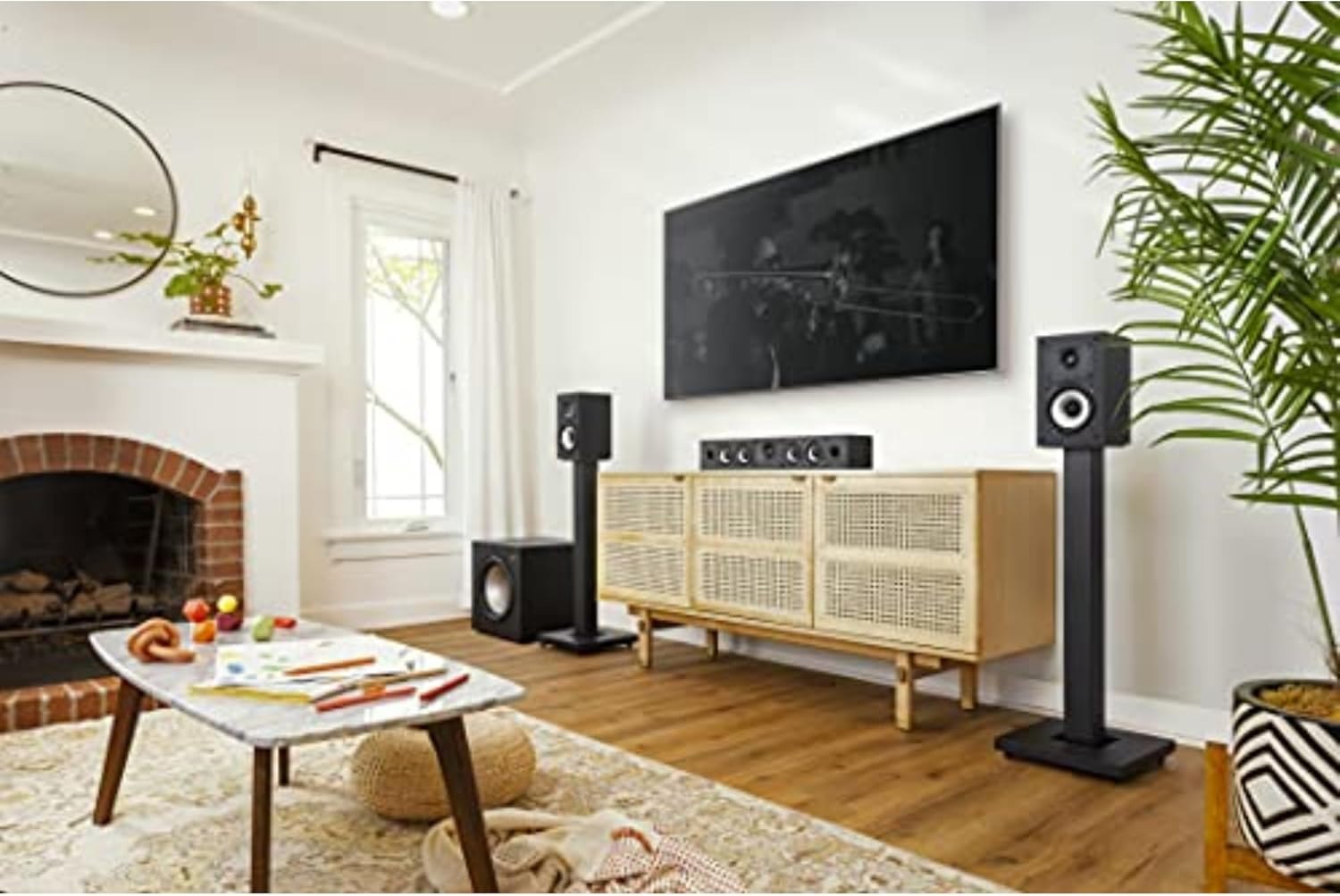 Polk Monitor XT12 Powered Sub - 12" Balanced Woofer & 100W Class A/B Amplifier, Low-Resonance MDF Cabinet & Removable Grille, Dolby Atmos & DTS:X Compatible, Home Theater Subwoofers, Midnight Black 12" Subwoofer (XT12) — photo 5