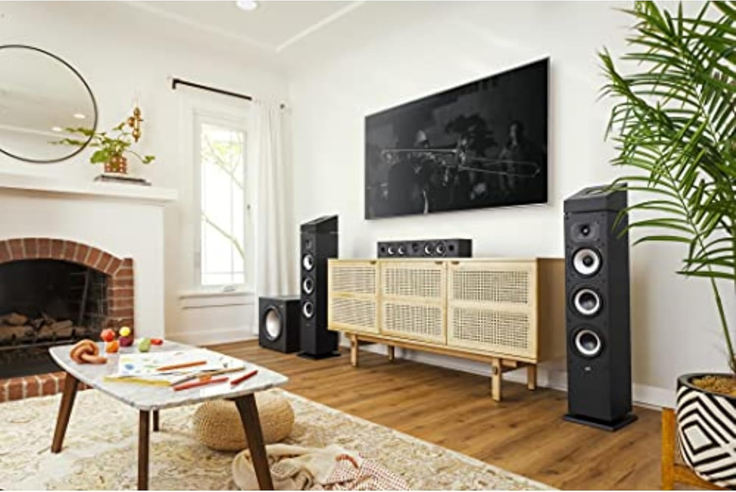 Polk Monitor XT12 Powered Sub - 12" Balanced Woofer & 100W Class A/B Amplifier, Low-Resonance MDF Cabinet & Removable Grille, Dolby Atmos & DTS:X Compatible, Home Theater Subwoofers, Midnight Black 12" Subwoofer (XT12) — photo 6