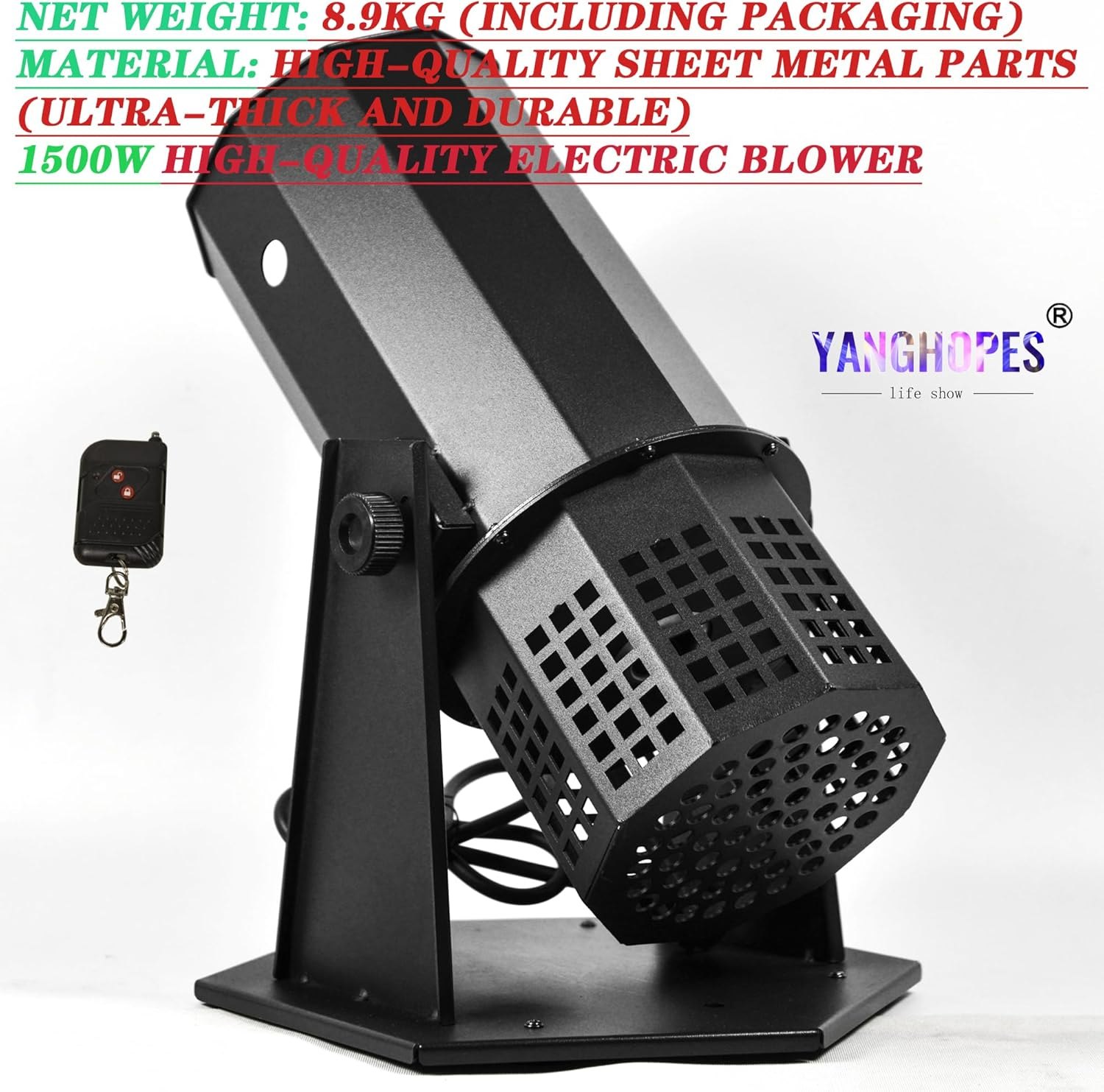 1500W Professional Confetti Machine Confetti Cannon Machine Electric Confe-tti Launcher Confe- tti Tubes W/Wireless Remote, for Special Event, Parties, Club, Wedding, Concerts Rc Professional Confetti Machine — photo 3