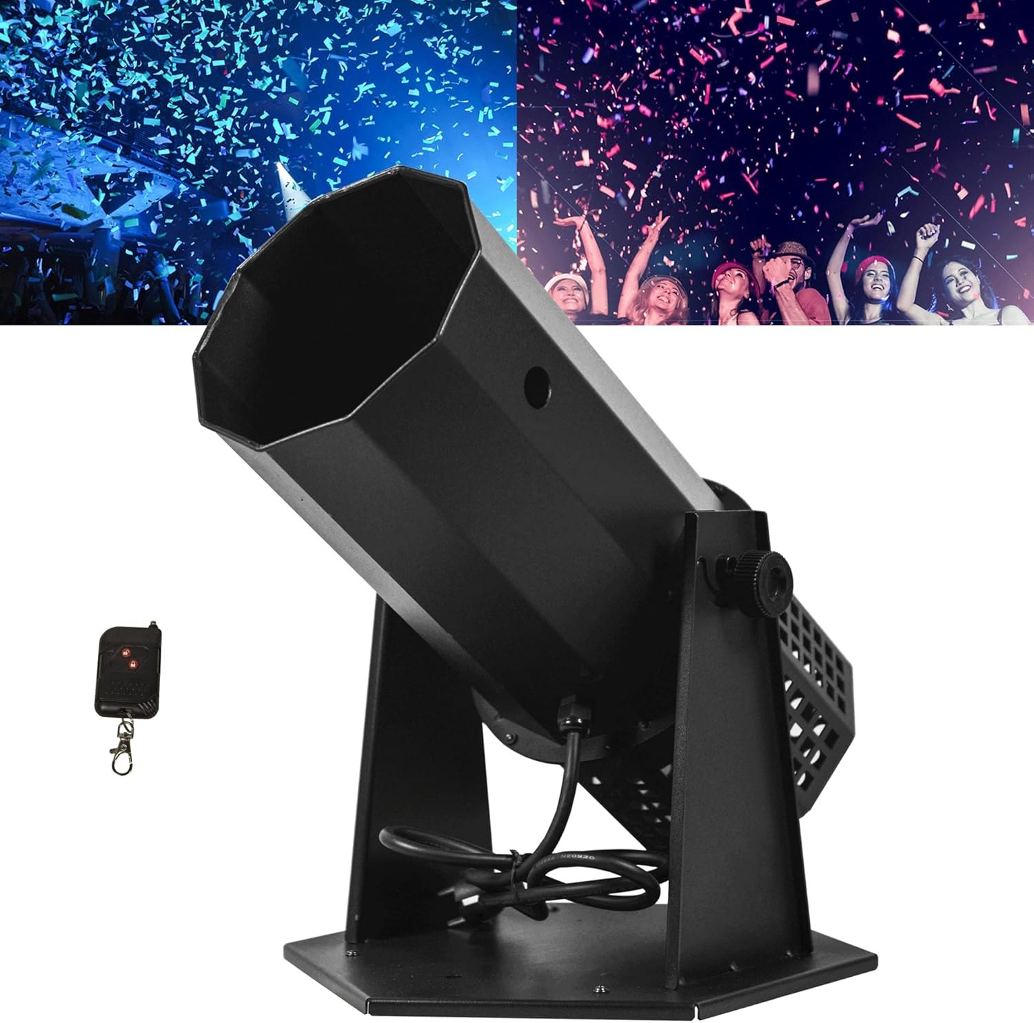 1500W Professional Confetti Machine Confetti Cannon Machine Electric Confe-tti Launcher Confe- tti Tubes W/Wireless Remote, for Special Event, Parties, Club, Wedding, Concerts Rc Professional Confetti Machine — photo 4