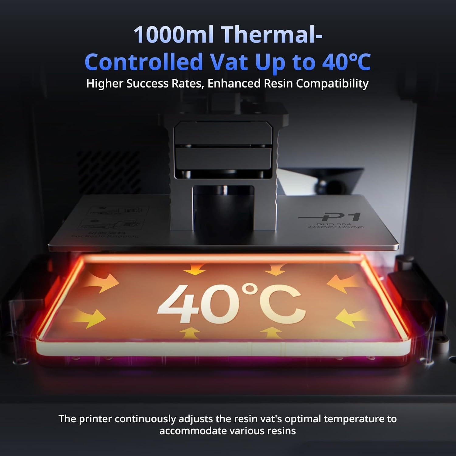 ANYCUBIC Photon P1 14K Resin 3D Printer, Stability Industrial Ball Screw, Engineering Resin Compatibility, 10.1'' Mono LCD&Auto-Leveling 3.0, Printing Size 8.79x4.96x9.05in XL-Photon P1 PM — photo 4