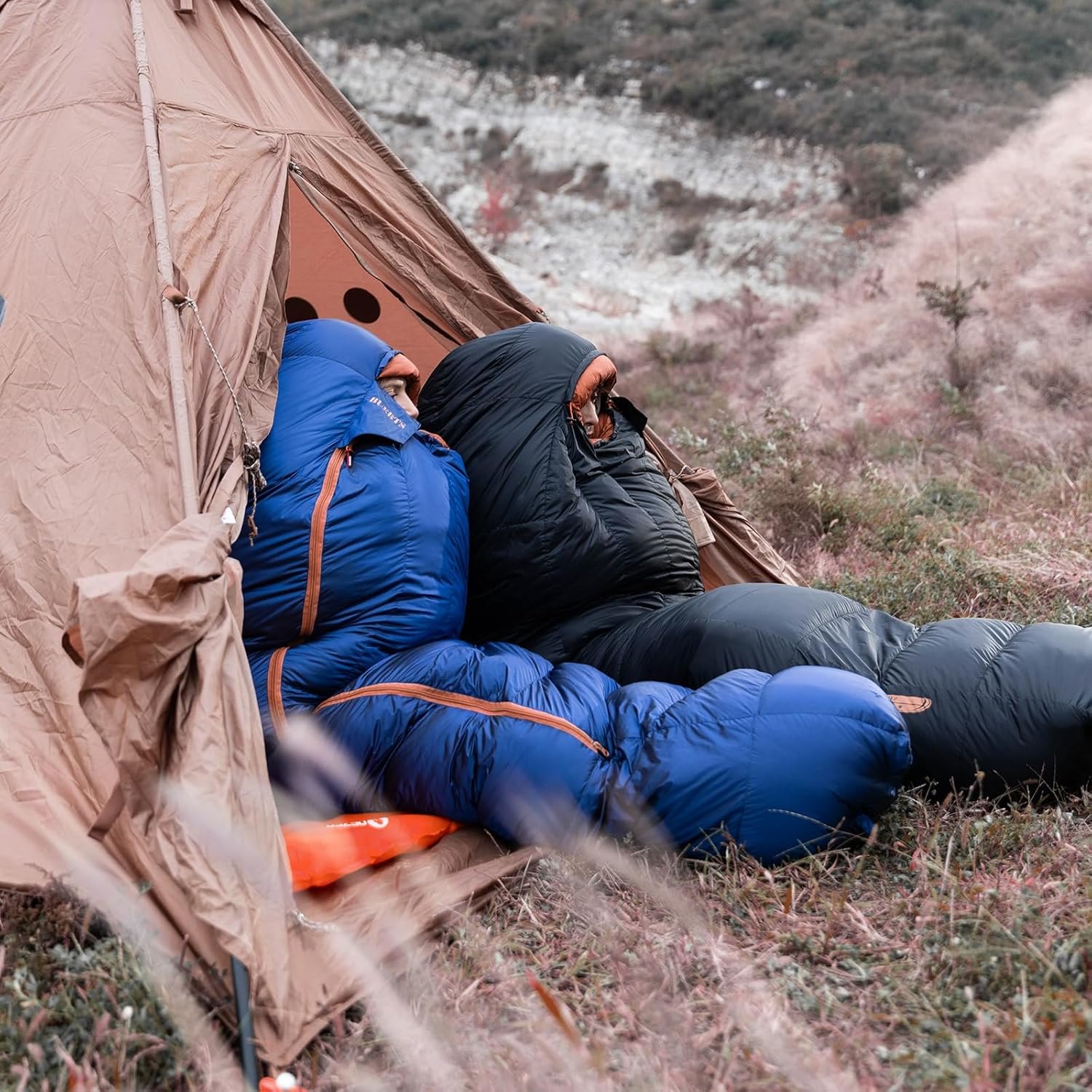 Down Backpacking Sleeping Bag 680FP. Cold Weather Sleeping Bag 0°F-32°F (Multiple Temperature Options), XL Large 4 Season Sleeping Bag for Adults Camping Hiking Mountaineering. -7 Degree Blue — photo 5