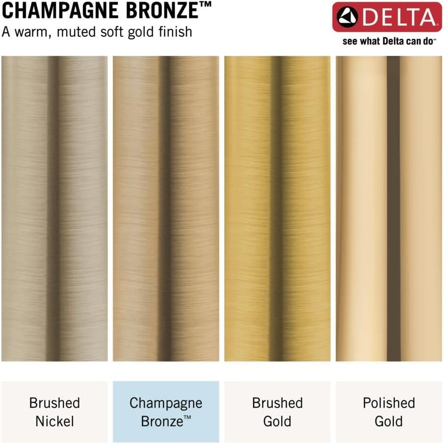 Delta Nicoli Brushed Gold Kitchen Faucet with Pull Down Sprayer, Modern Single Hole Kitchen Sink Faucet, Single Handle, Champagne Bronze 19867LF- CZ PM — photo 4