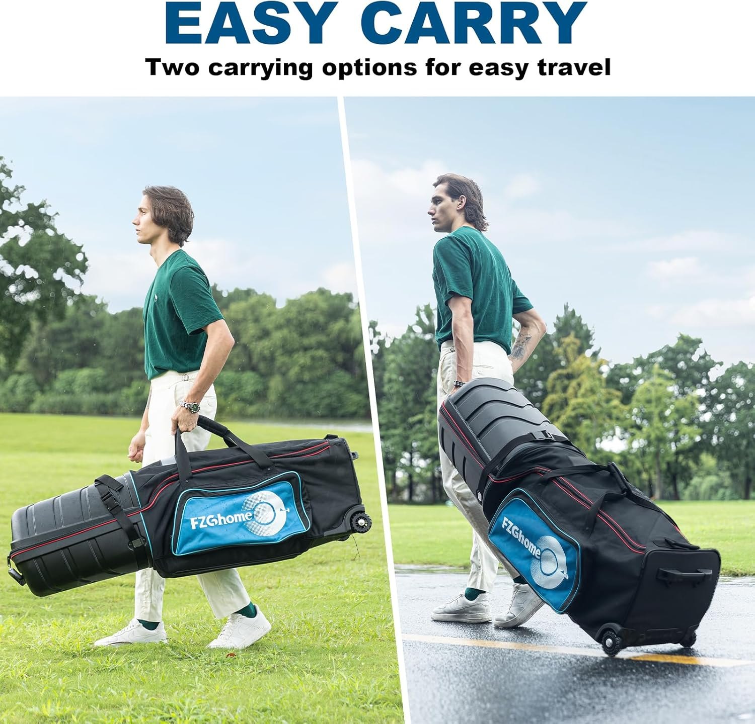 Golf Travel Bags for Airlines with Hard Case Top & Wheels, Hard Shell Top Protect Golf Club, Made of 1680D Heavy Duty Oxford, Internal Strap for Fixing, Lightweight and Easy to Maneuver Aeroabyss — photo 6