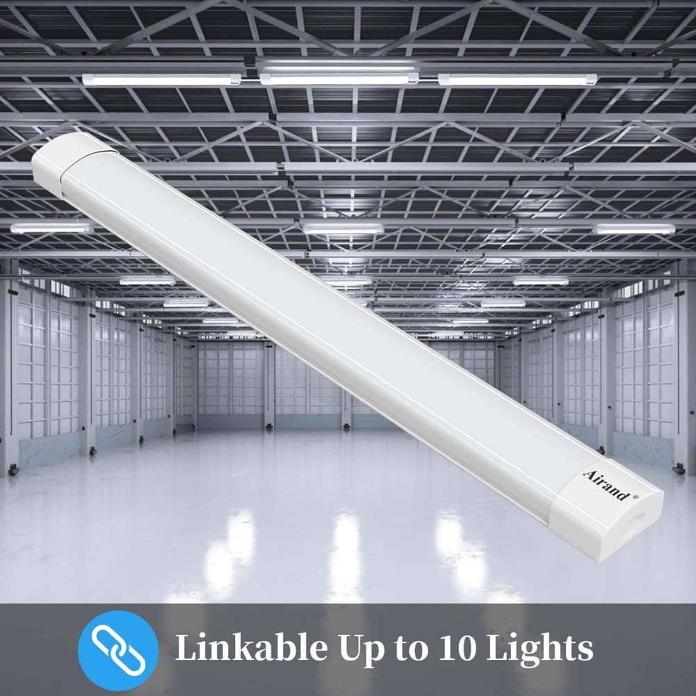 Airand LED Ceiling Light Fixture 4FT, LED Shop Light Fixture 5000K, IP66 Waterproof LED Garage Light Closet Light Under Cabinet Light, 36W 3600 LUX LED Tube Shop Light Work Light for Shop,Hallway — photo 4