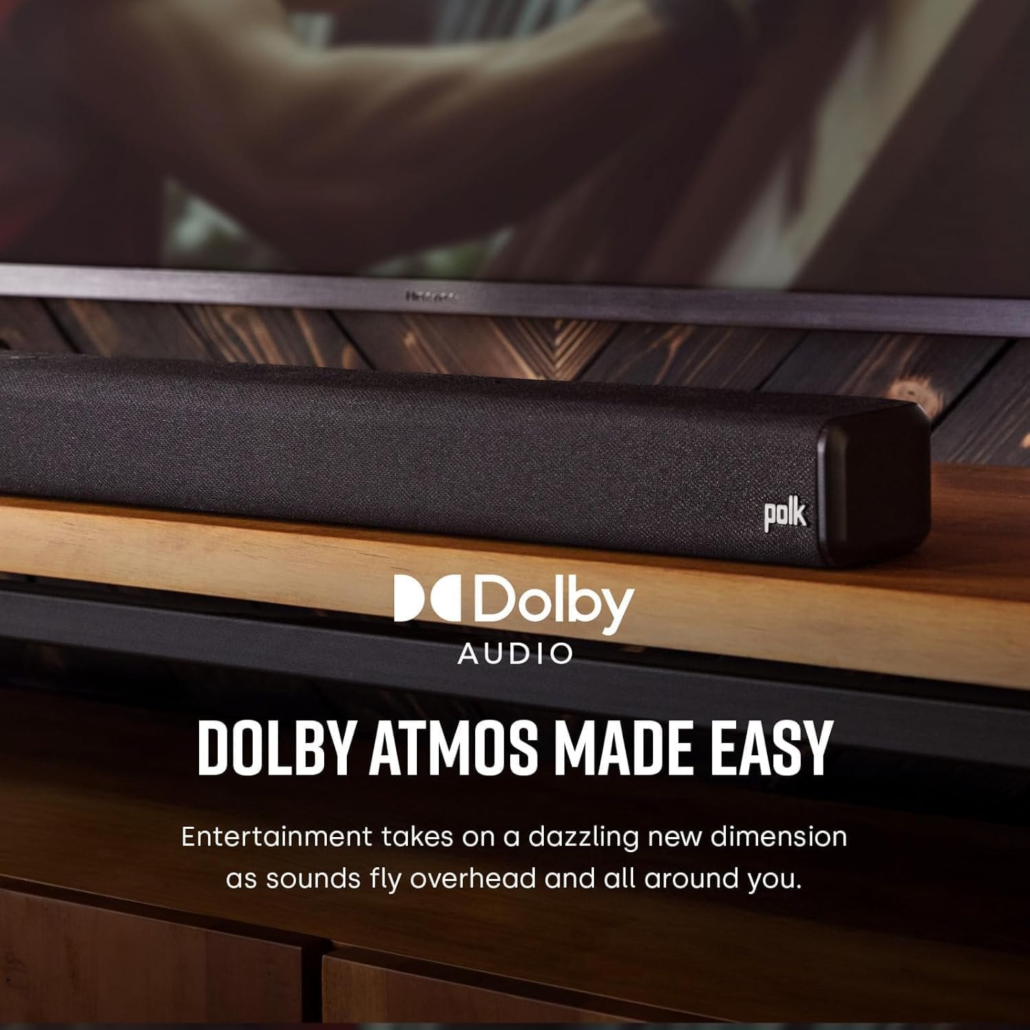 Polk Audio Signa S4 TV Sound Bar with Subwoofer - Dolby Atmos Audio VoiceAdjust & BassAdjust Technology, HDMI eARC, Wireless Subwoofer works with 8K, 4K, & HD TVs, Bluetooth, Wireless Streaming S4 Soundbar + Subwoofer w/ Dolby Atmos