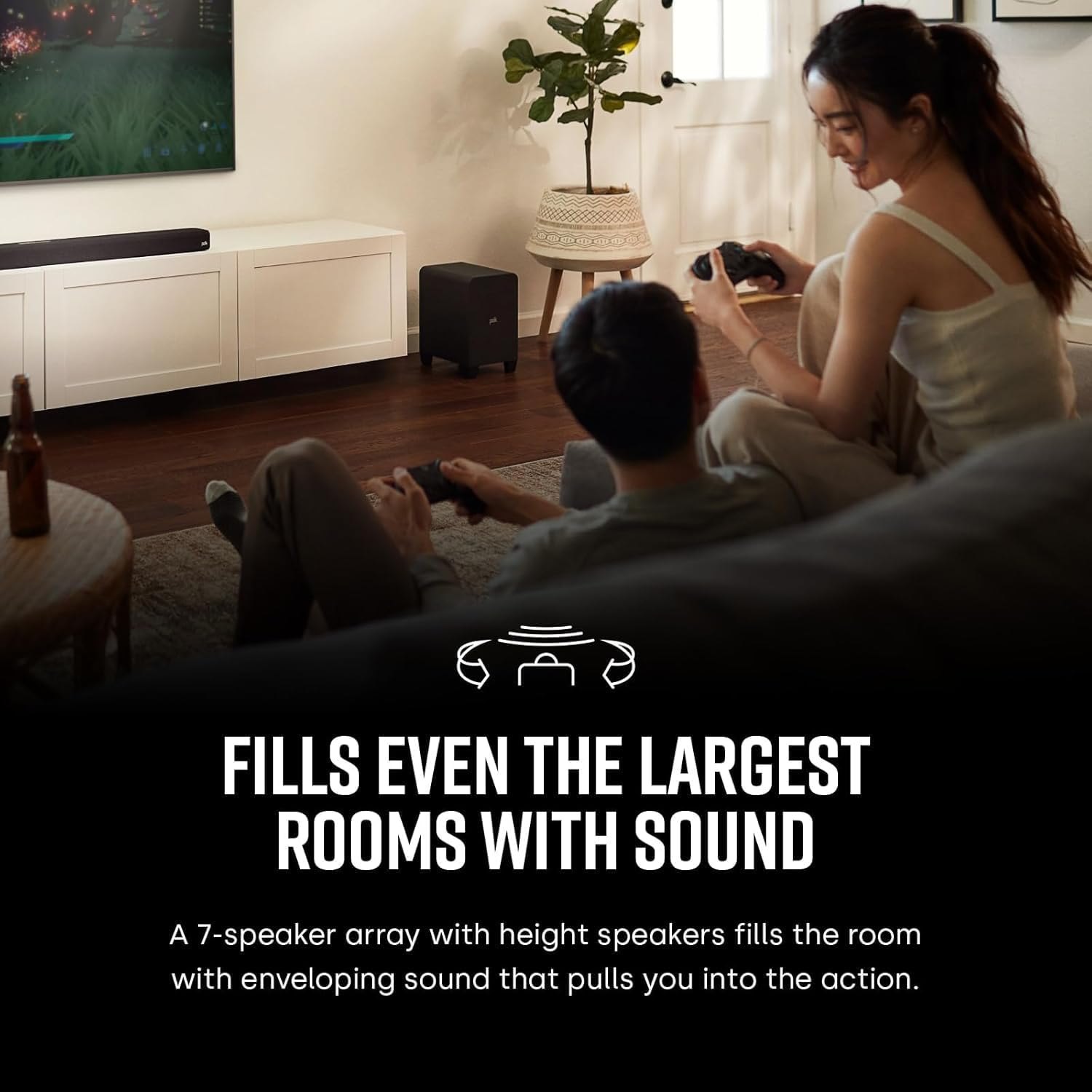Polk Audio Signa S4 TV Sound Bar with Subwoofer - Dolby Atmos Audio VoiceAdjust & BassAdjust Technology, HDMI eARC, Wireless Subwoofer works with 8K, 4K, & HD TVs, Bluetooth, Wireless Streaming S4 Soundbar + Subwoofer w/ Dolby Atmos — photo 2