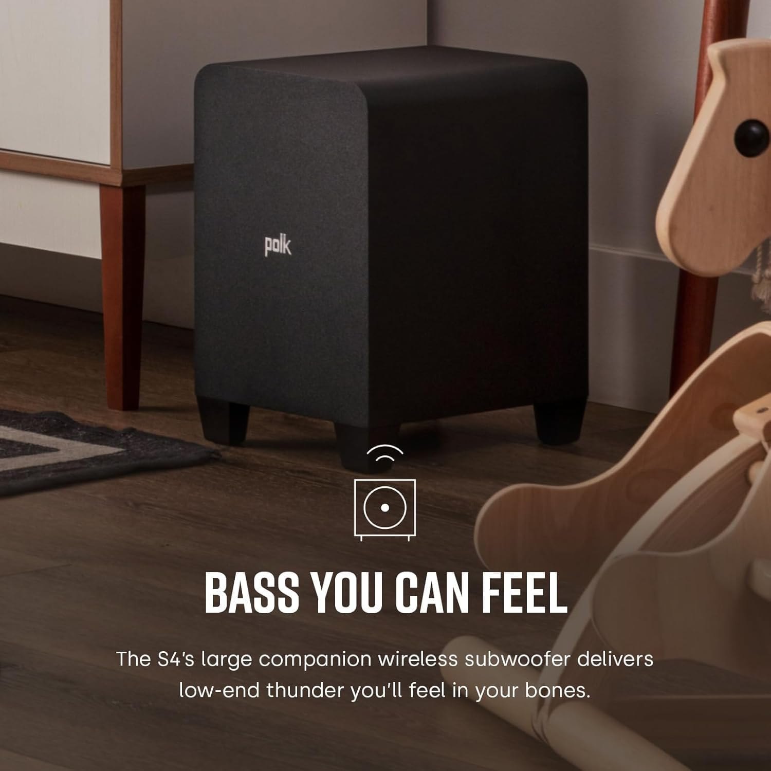 Polk Audio Signa S4 TV Sound Bar with Subwoofer - Dolby Atmos Audio VoiceAdjust & BassAdjust Technology, HDMI eARC, Wireless Subwoofer works with 8K, 4K, & HD TVs, Bluetooth, Wireless Streaming S4 Soundbar + Subwoofer w/ Dolby Atmos — photo 4