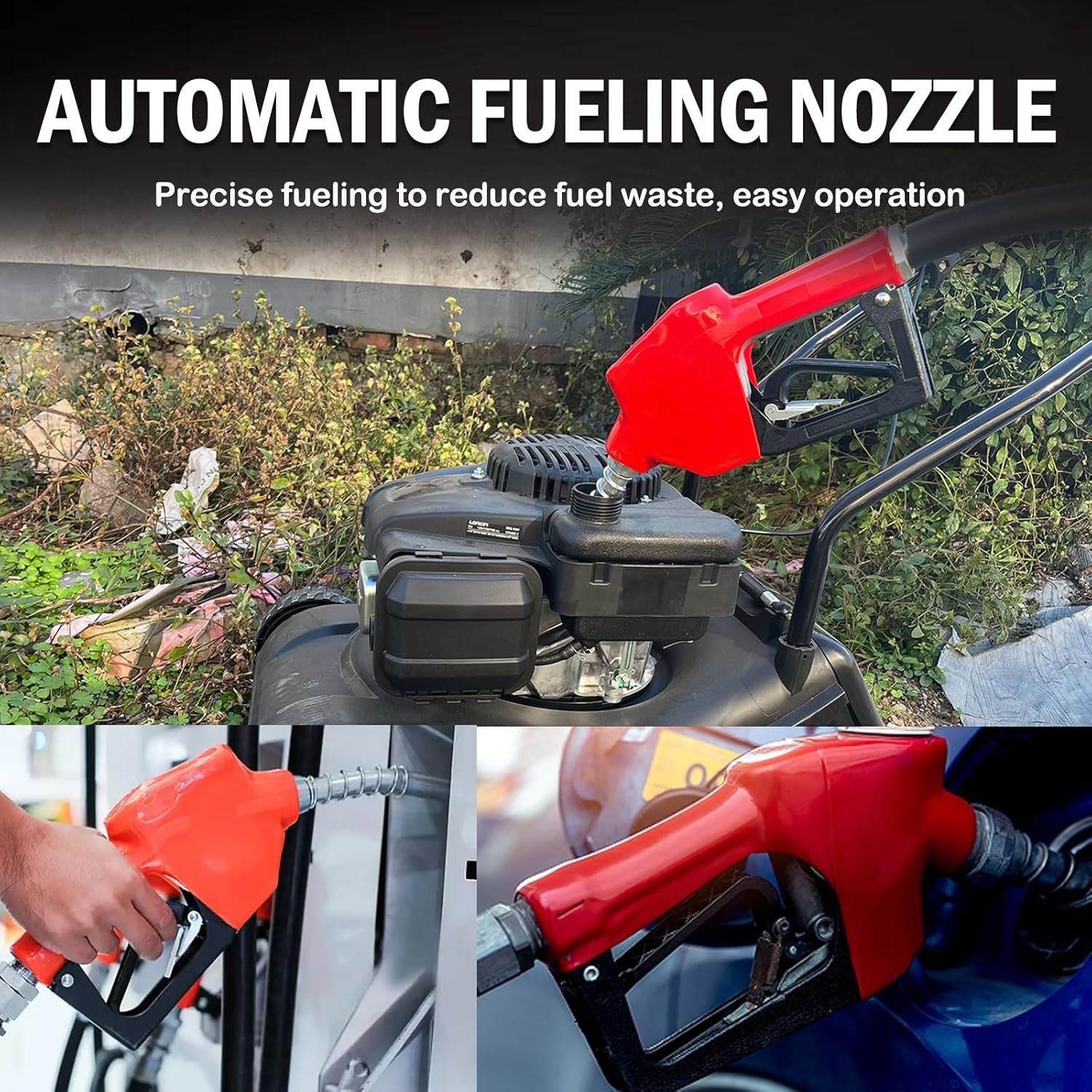 110V AC 12GPM Fuel Transfer Pump with Automatic Nozzle & Hose Kit for Gasoline Diesel Red with Particulate Filter 12GPM - 110V — photo 6