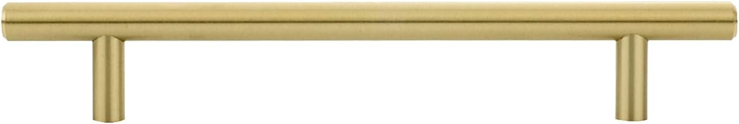Amazon Basics Euro Bar Cabinet Handle (1/2-inch Diameter), 7.38-inch Length (5-inch Hole Center), Golden Champagne, 25-pack 7.38 in Length (5 in Hole Center) Golden Champagne 25 — photo 4