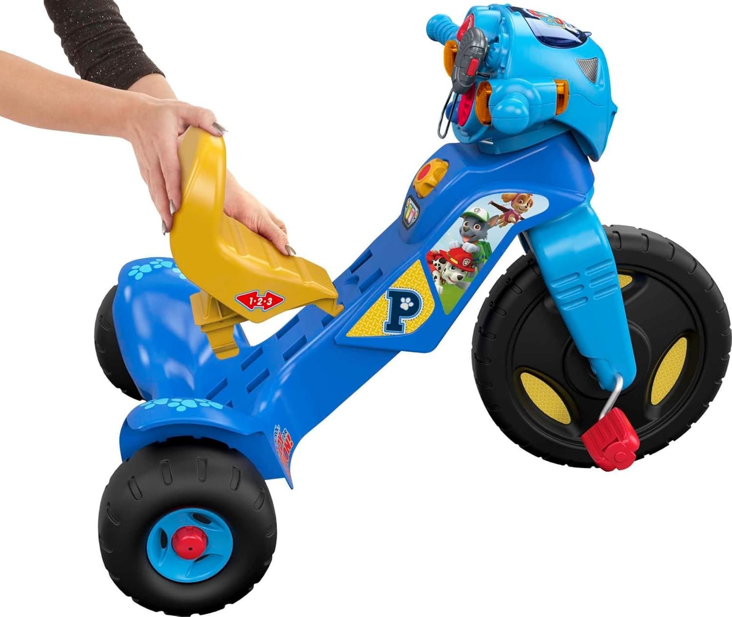 Fisher-Price Toddler Tricycle Nickelodeon PAW Patrol Lights & Sounds Trike, Toy Bike with Handlebar Grips & Storage for Outdoor Play Kids Ages 2+ Years — photo 2
