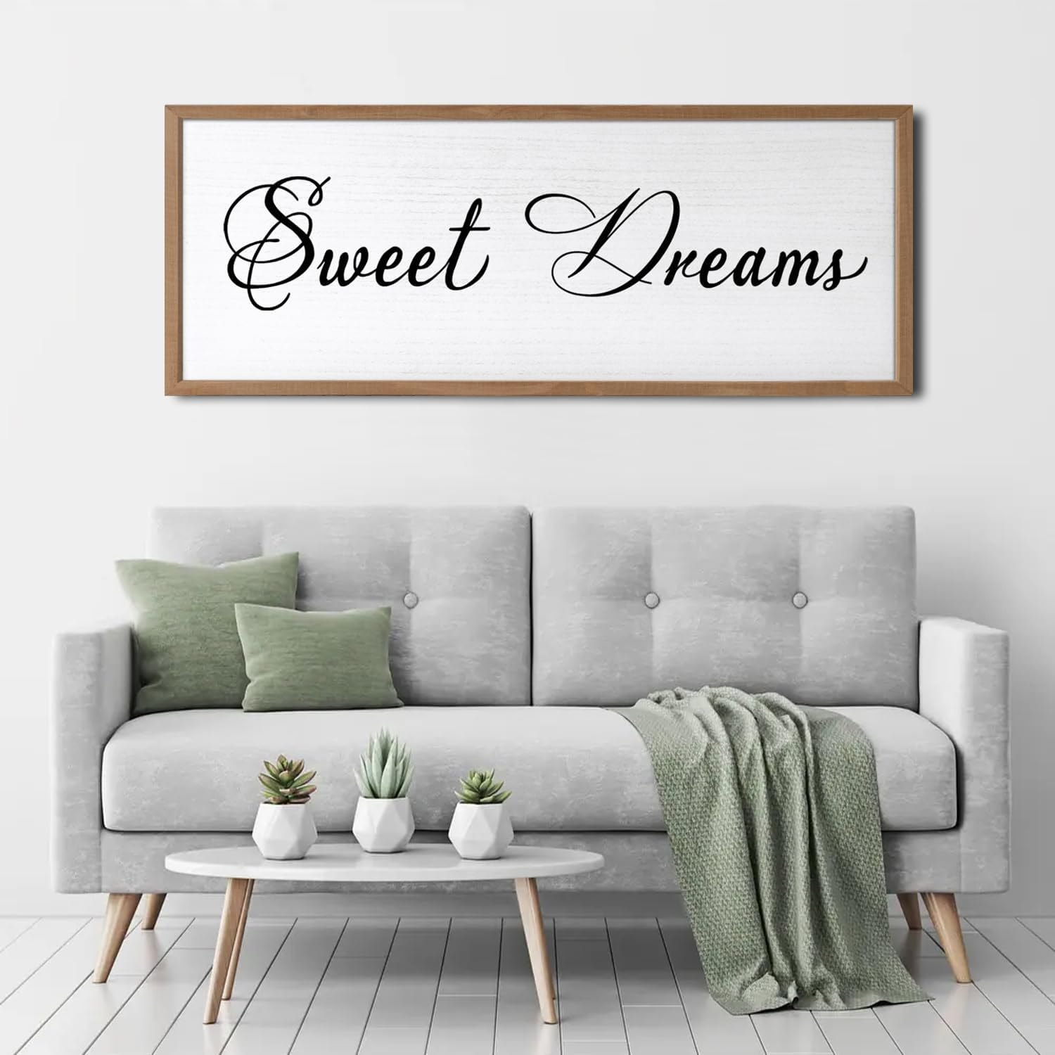 Sweet Dreams Wall Decor Above Bed 40x15 Inch Large Master Bedroom Hanging Wood Rustic Framed Farmhouse Sweet Dreams Sign Guest Room Aesthetic And Minimalist Over Bed Wall Art?Wood? Wood Frame 40"L x 15"W Sweet Dream — photo 4