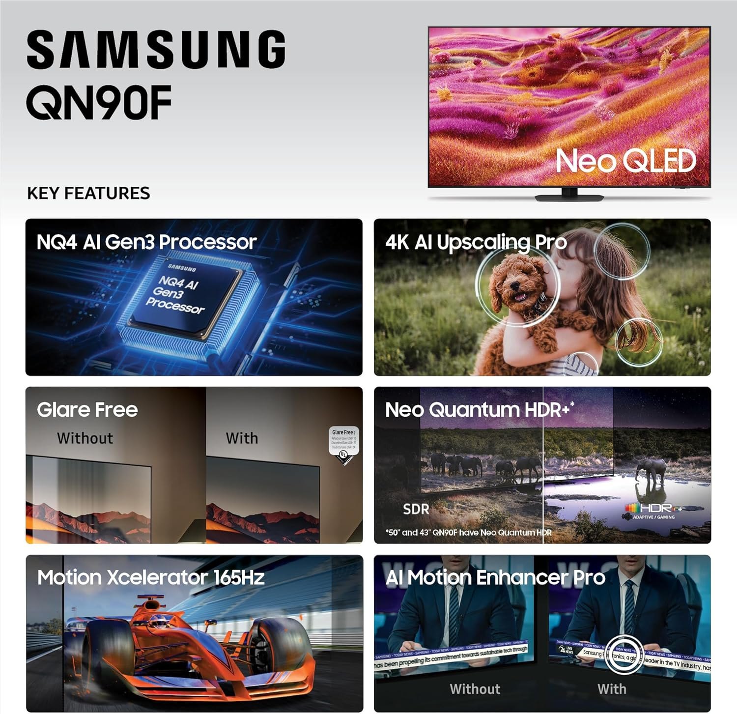Samsung 65-Inch Class Neo QLED 4K QN90F Series, Vision AI, Mini LED Smart TV (2025 Model, 65QN90F) Neo Quantum HDR+, Object Tracking Sound+ w/Dolby Atmos, Glare Free, Gaming Hub, Alexa Built- in 65-Inch TV Only — photo 4