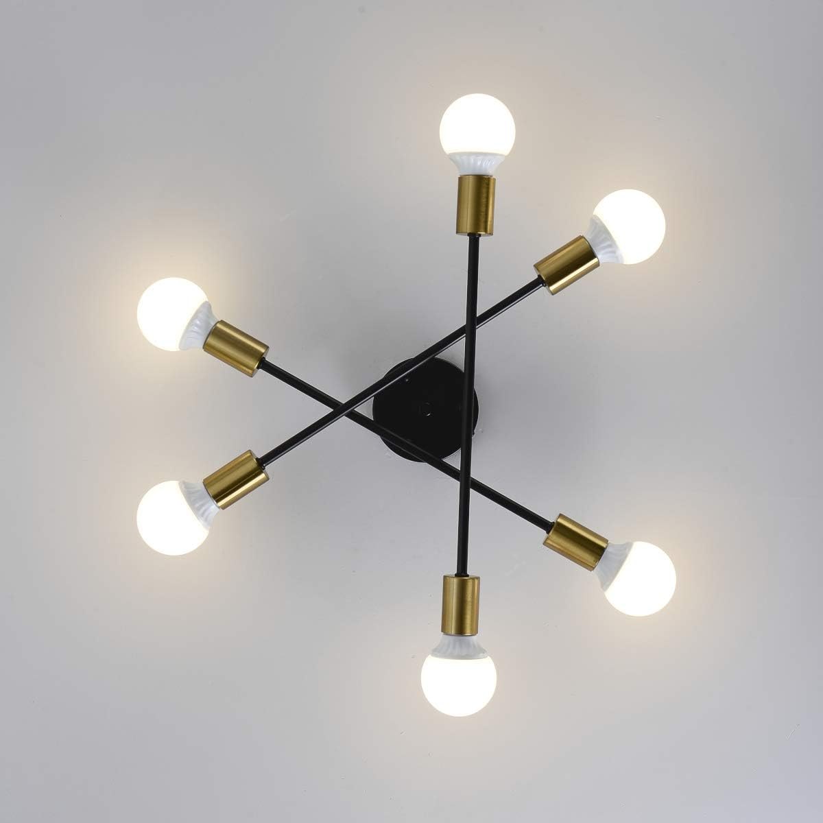Mid Century Modern 6-Light Sputnik Chandelier Light Fixture Nordic Personality Ceiling — photo 6