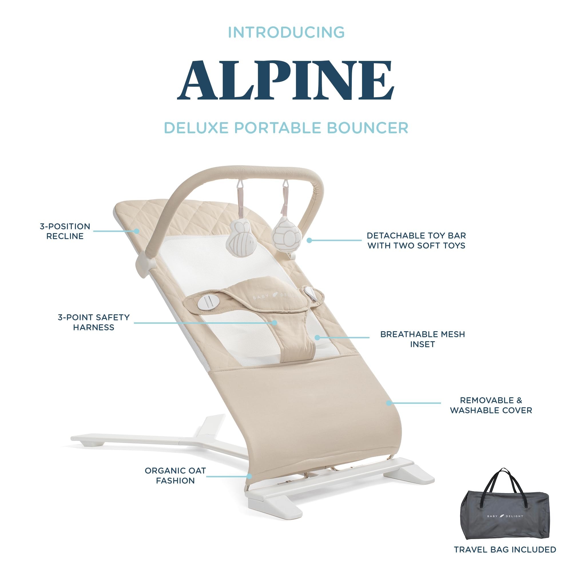 Baby Delight Alpine Deluxe Portable Bouncer, Infant, — photo 3
