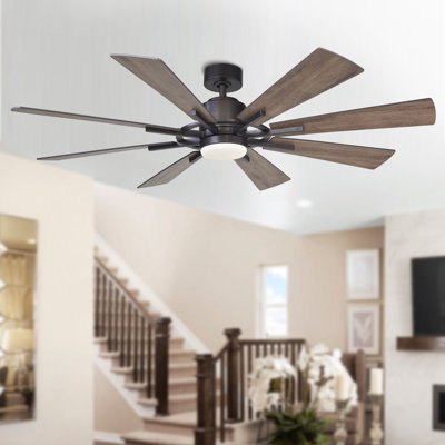 60'' Lisa 8 - Blade LED Windmill Ceiling Fan with Remote Control