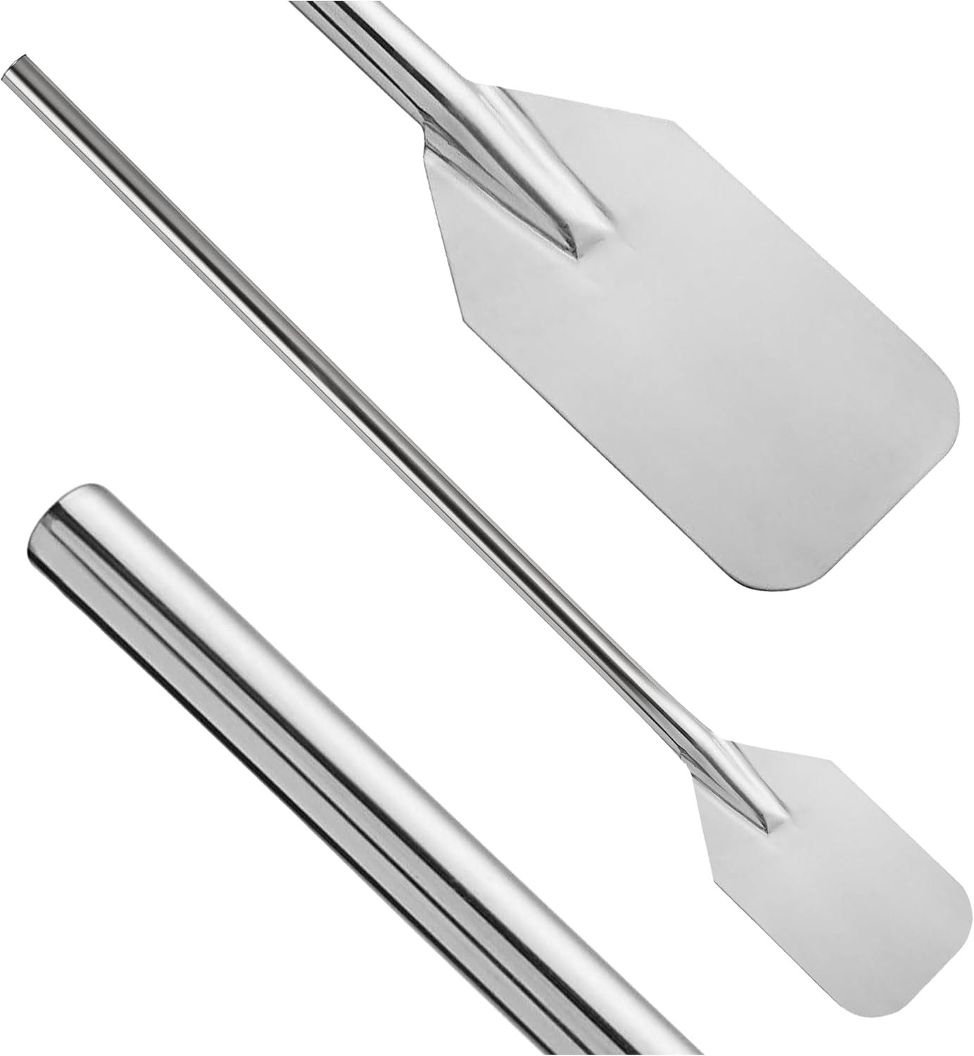 Stainless Steel Mixing Paddle - Heavy-Duty Long Stir Paddle for Large Batch Cooking, Crawfish Boil, Seafood, Shrimp, Crab, Stews, Soups, Stock Pots and Home Use (48-inch Paddle)
