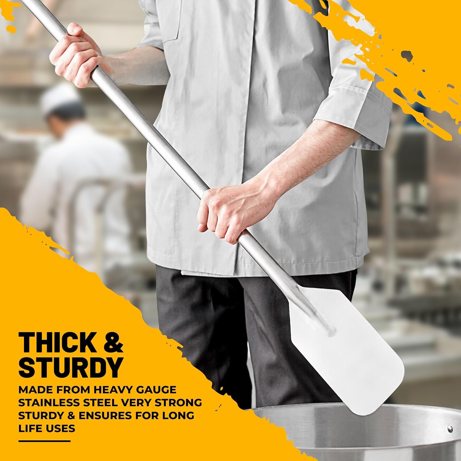 Stainless Steel Mixing Paddle - Heavy-Duty Long Stir Paddle for Large Batch Cooking, Crawfish Boil, Seafood, Shrimp, Crab, Stews, Soups, Stock Pots and Home Use (48-inch Paddle) — photo 6