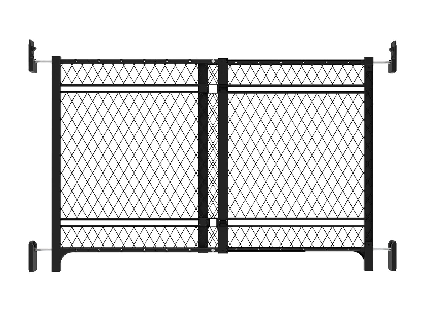 Ingenuity Doorway 42W Series Dog and Baby Gate, Indoor Outdoor, Won't Rust or Fade, Plastic Panel, Fits 23-42" Openings, 24” Tall Black 1-Pack