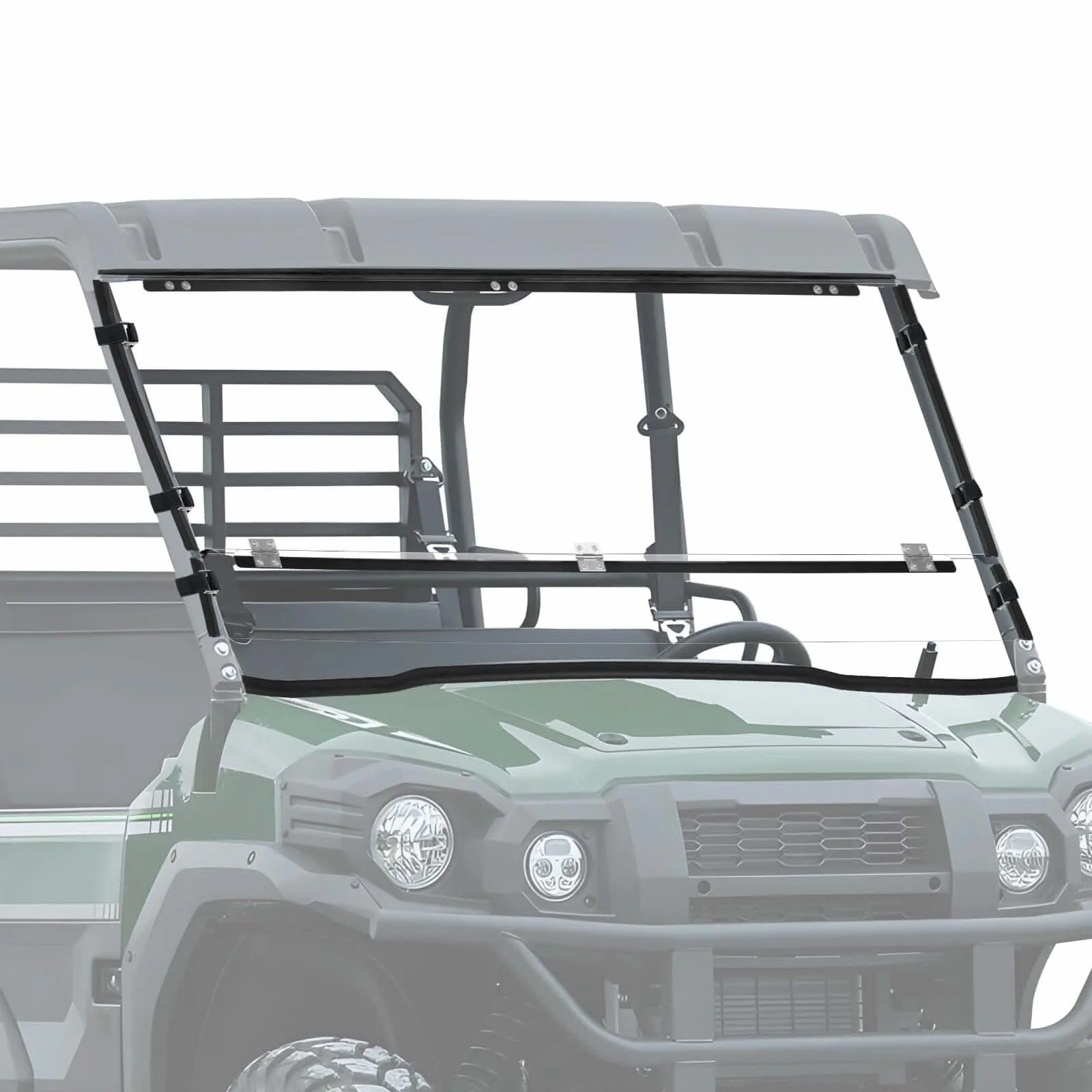 StarknightMT Folding Hard-Coated Polycarbonate Windshield for Kawasaki Mule Pro FX / FXT / DX / DXT (2015–2024) — photo 8