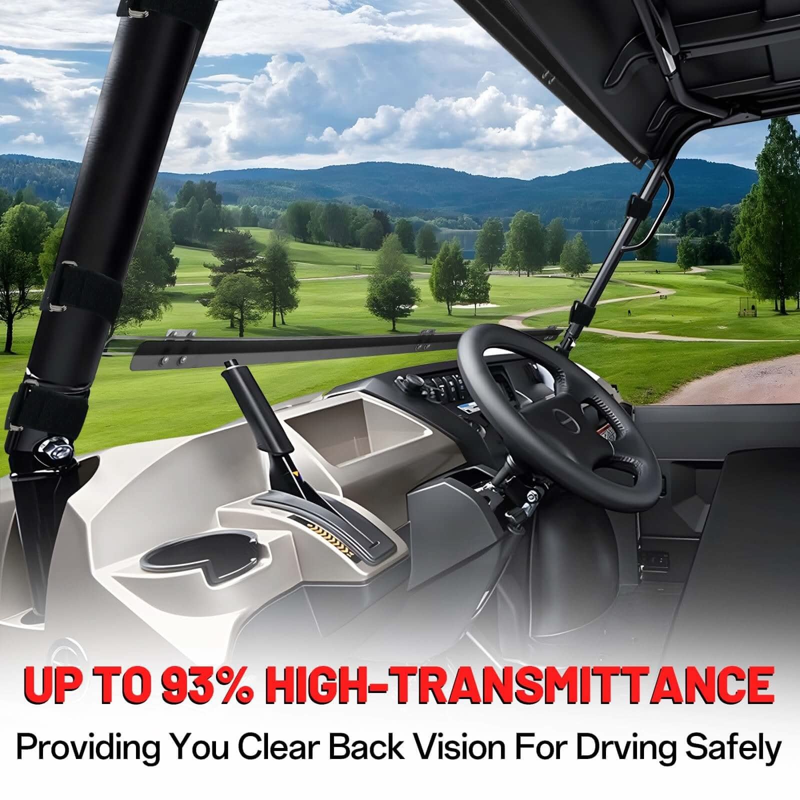 StarknightMT Folding Hard-Coated Polycarbonate Windshield for Kawasaki Mule Pro FX / FXT / DX / DXT (2015–2024) — photo 5