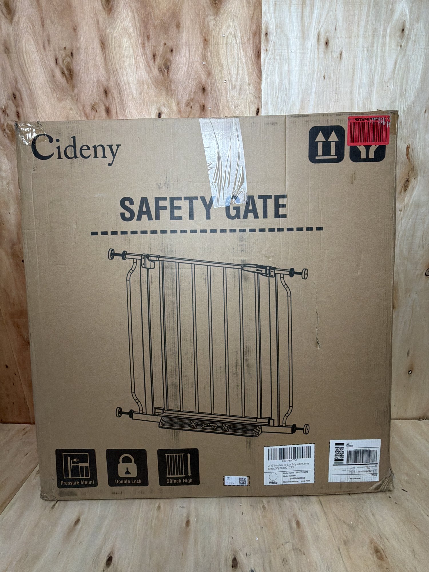 Baby Gate No Drilling, 29"-40" Auto Close Dog Gate Indoor for Doorways & Stairs, Pressure Mounted Adjustable Pet Gate, Easy Walk Through Child Gate for Children & Pets Stroller Friendly, White PM — photo 7
