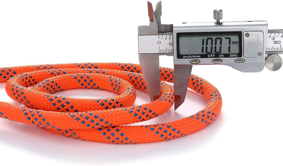 Static Climbing Ropes 35FT,50FT,100FT,150FT,200FT,250FT(Diam 10mm,16mm) Orange(diam 10mm) 150 FT PM