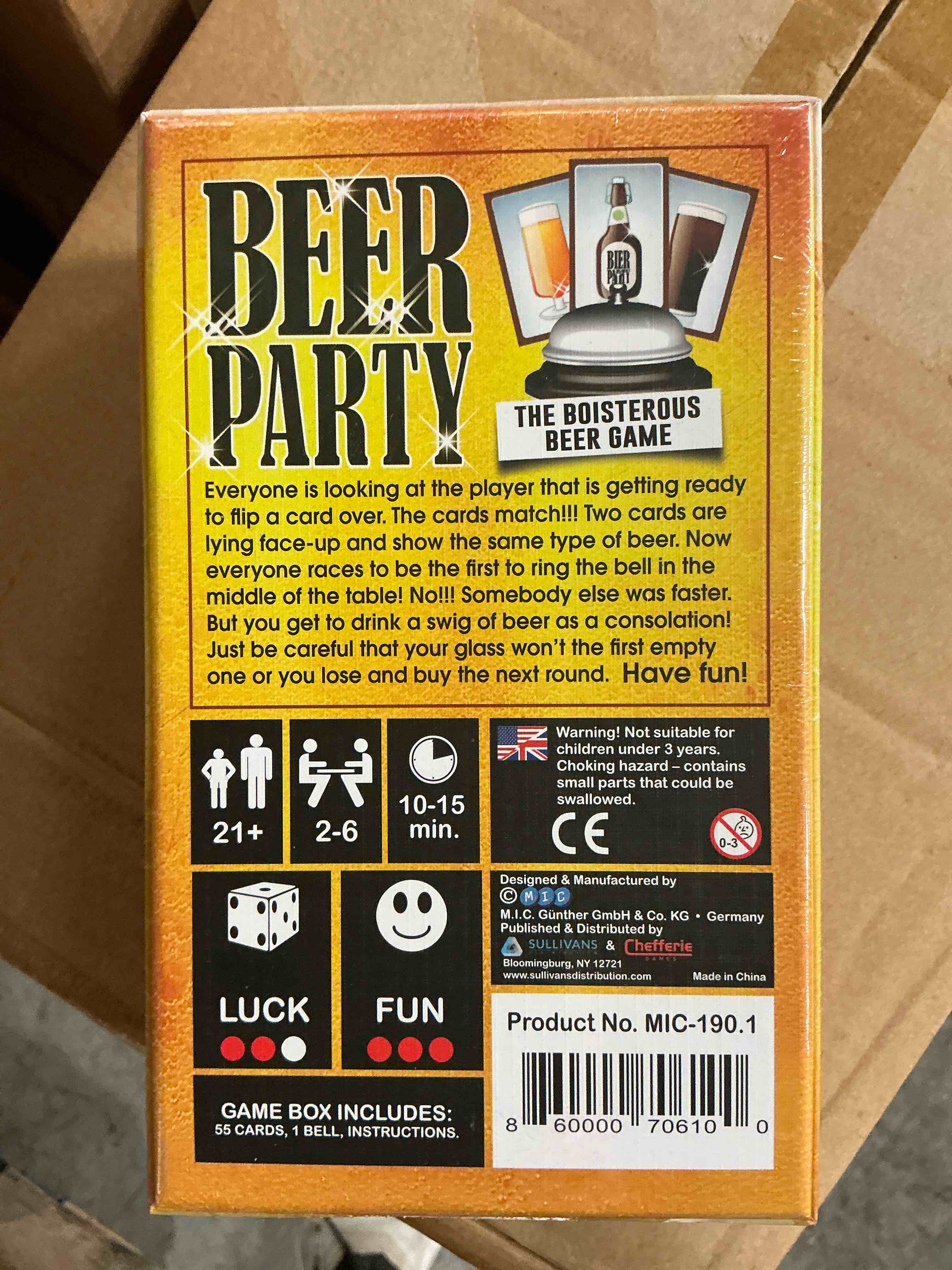 Beer Party The Boisterous Beer Game for 2-6 players 21 and up PM — photo 3