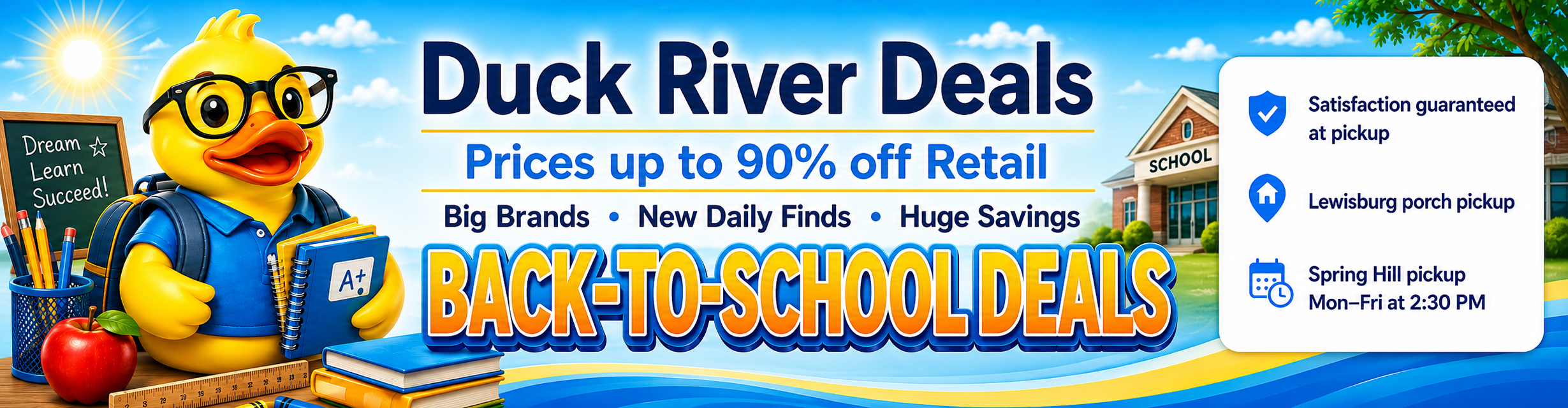 Duck River Deals — Back to School